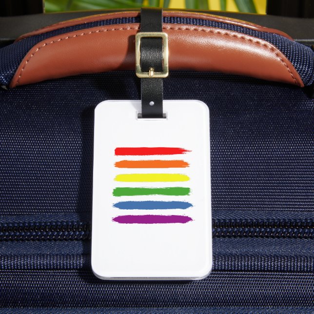 LGBTQ Rainbow Flagga Equality Gift Bagagebricka (Framsida Insitu 2)