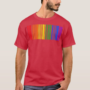 LGBTQ Rainbow Flagga Gay pride Month Gift Barcode T Shirt