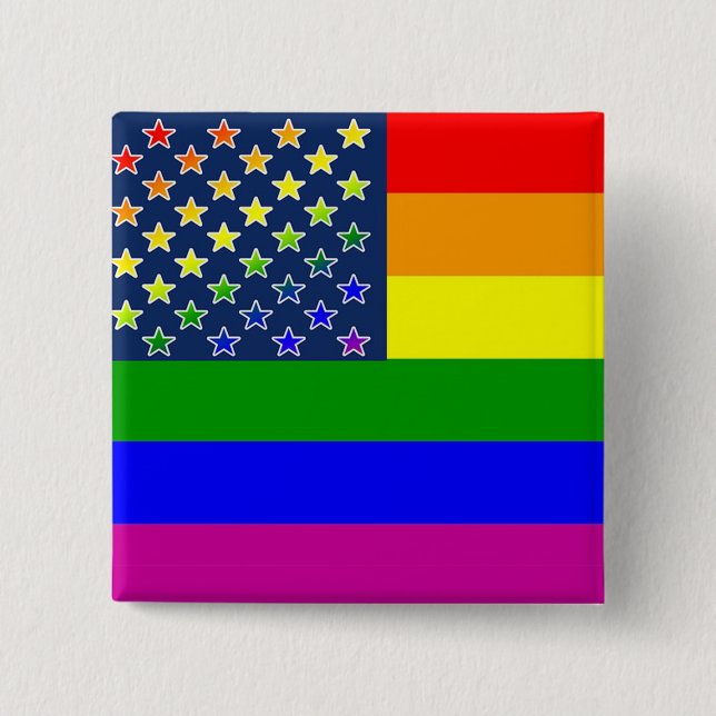 Lgbtq Rainbow Flagga Knapp (Framsida)