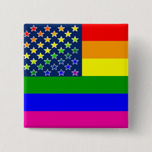 Lgbtq Rainbow Flagga Knapp