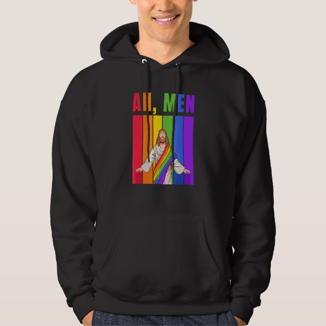 Lgbtq Rainbow Gay pride Ah Manar Hoodie (Framsida)