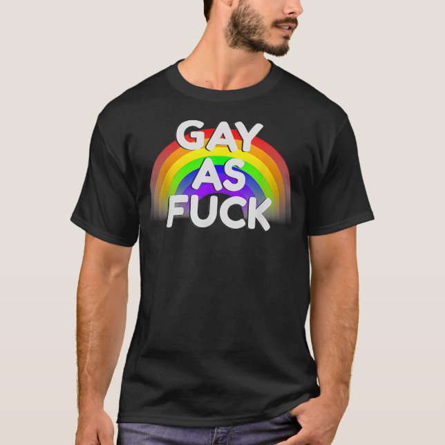 LGBTQ Rainbow Gay pride  T Shirt (Framsida)