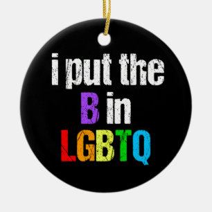 LGBTQ Rainbow Humor Citote från Funny Bisexual Julgransprydnad Keramik