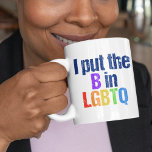 LGBTQ Rainbow Humor Citote från Funny Bisexual Kaffemugg<br><div class="desc">Jag satte in B i HBT TQ. Lite bisexuell humor för en tjej eller kille som gillar båda könen. En söt gåva till din bivän i regnbåge färg. Lustigt bisexuellt citat.</div>