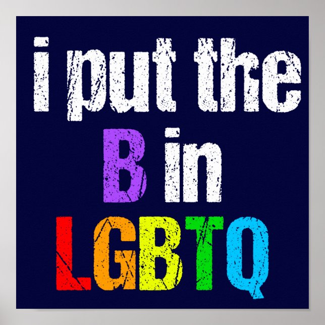 LGBTQ Rainbow Humor Citote från Funny Bisexual Poster (Framsidan)
