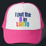 LGBTQ Rainbow Humor Citote från Funny Bisexual Truckerkeps<br><div class="desc">Jag satte in B i HBT TQ. Lite bisexuell humor för en tjej eller kille som gillar båda könen. En söt gåva till din bivän i regnbåge färg. Lustigt bisexuellt citat.</div>