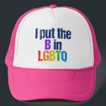 LGBTQ Rainbow Humor Citote från Funny Bisexual Truckerkeps<br><div class="desc">Jag satte in B i HBT TQ. Lite bisexuell humor för en tjej eller kille som gillar båda könen. En söt gåva till din bivän i regnbåge färg. Lustigt bisexuellt citat.</div>