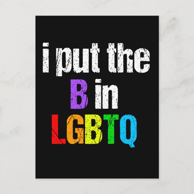 LGBTQ Rainbow Humor Citote från Funny Bisexual Vykort (Framsida)