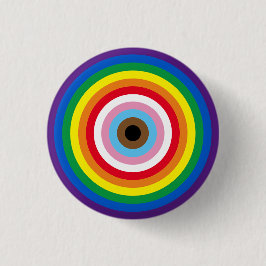 Lgbtq rainbow rand bullseye gay pride flagga knapp