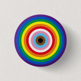 Lgbtq rainbow rand bullseye gay pride flagga knapp