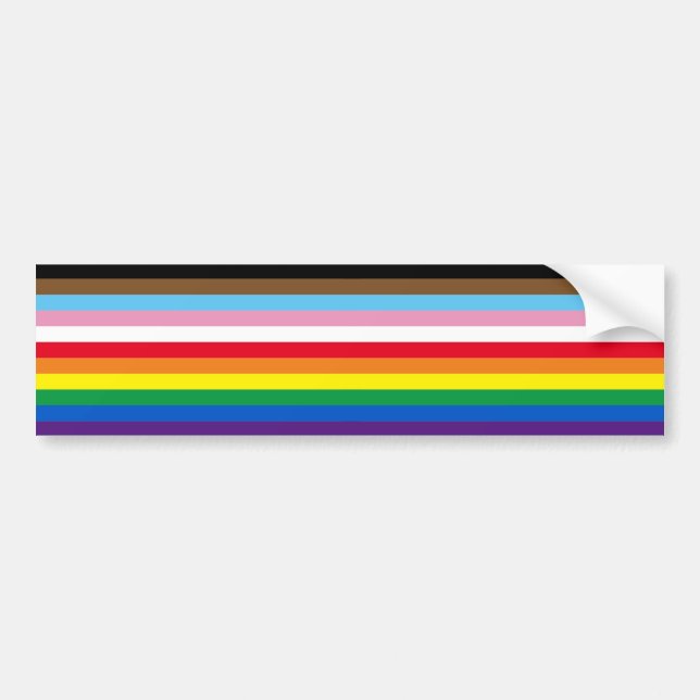 Lgbtq regnbåge 11 rand inklusive gay pride flagga bildekal (Framsidan)