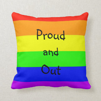 LGBTQ-regnbåge i gay pride stolt och ute Kudde