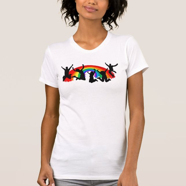 LGBTQ-regnbåge T Shirt (Framsida)