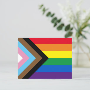 Lgbtq-regnbågens inkluderande mångfald gay pride f vykort