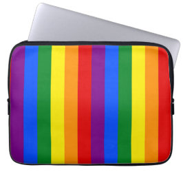 LGBTQ+ regnbågsflagga ränder för Pride Month -  Laptop Fodral