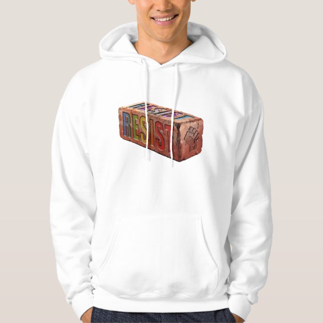 LGBTQ+ "RESIST" Brick Hoodie (Framsida)