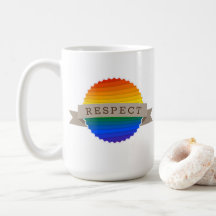 LGBTQ Respect Personlig Badge Mugg