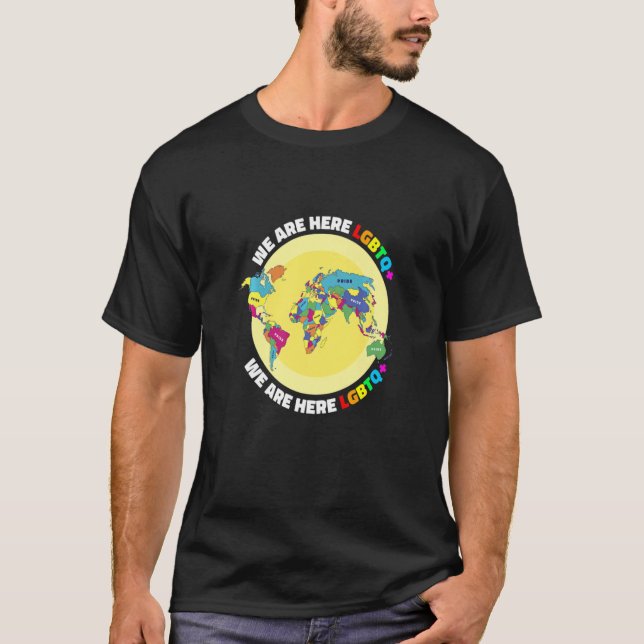 Lgbtq+ Respekt Lgbt Equivalent Human Card Earth T Shirt (Framsida)