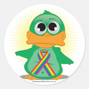 LGBTQ Ribbon Anka Runt Klistermärke
