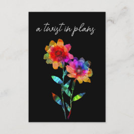 LGBTQ ROlig Bröllopsdatum ÄNDRA Blommor & Stolthe Tilläggskort