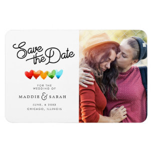 LGBTQ - Spara datumskript med foto Magnet