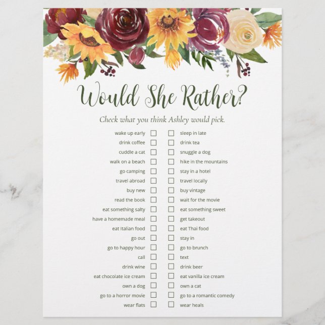 LGBTQ-spel för Möhippa av blommor Reklamblad (Framsidan)