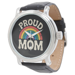 LGBTQ Stolt Mamma Gay Pride Regnbåge Mors Dag Armbandsur