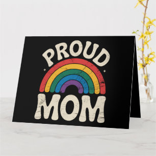 LGBTQ Stolt Mamma Gay Pride Regnbåge Mors Dag Kort