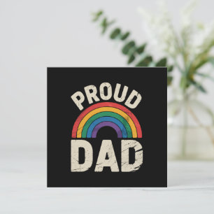 LGBTQ Stolt Pappa Gay Pride HBTQ Allierad Fars Dag Inbjudningar