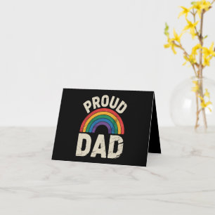 LGBTQ Stolt Pappa Gay Pride HBTQ Allierad Fars Dag Kort