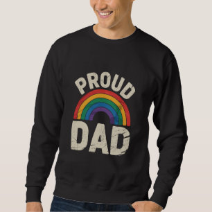 LGBTQ Stolt Pappa Gay Pride HBTQ Allierad Fars Dag Lång Ärmad Tröja