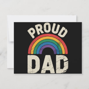 LGBTQ Stolt Pappa Gay Pride HBTQ Allierad Fars Dag Vykort