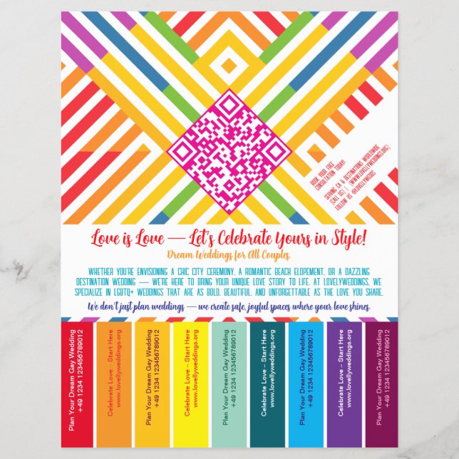 LGBTQ+-tårtflygare Reklamblad (Framsidan)