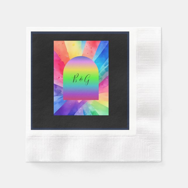 lgbtq transgender bröllop pappersservett (Framsidan)