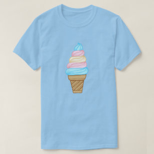 LGBTQ Transgender Pride Soft  Ice Cream Cone T Shirt