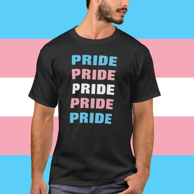LGBTQ Transpersoner Pride Anpassningsbar Upprepad  T Shirt (Skapare uppladdad)