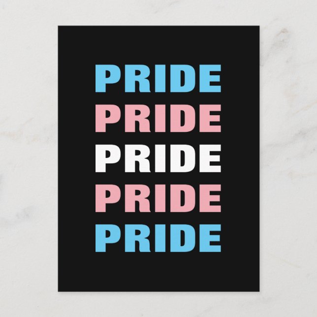 LGBTQ Transpersoner Pride Anpassningsbar Upprepad  Vykort (Framsida)