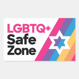 LGBTQ+ trygg zon dekal Rektangulärt Klistermärke