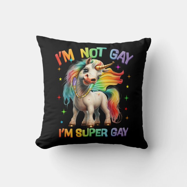 LGBTQ Unicorn Gay pride HBT Ally Rainbow Fl Kudde (Framsida)