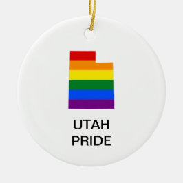 LGBTQ UTAH-PRIDE keramisk prydnadsföremål Julgransprydnad Keramik