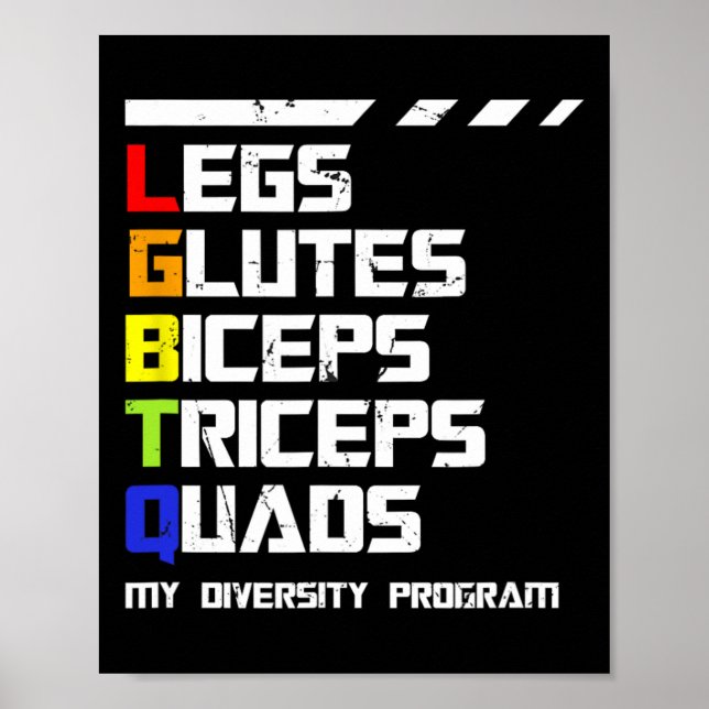 Lgbtq-utbildningsprogram för Gay Queer Funny Fitne Poster (Framsidan)