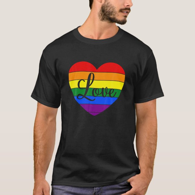 LGBTQ Valentines day Lesbisk Gay Kärlek Pride Matc T Shirt (Framsida)