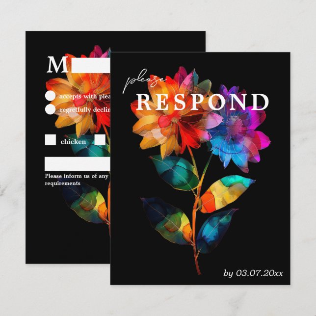 🌈 LGBTQ With dietary choice  Petals & Pride  OSA Kort (Fram/baksida)