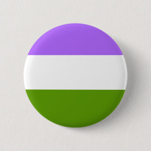 LGBTQA Genderqueer Non-Binära Awarenness knäppas Knapp