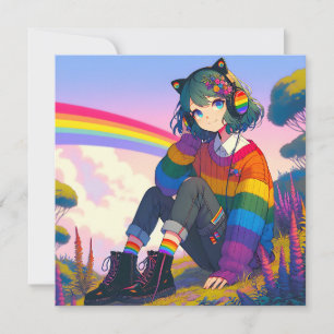 LGBTQIA+ Animeflicka Lesbisk Stolthet