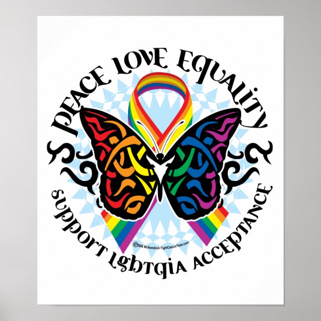LGBTQIA Butterfly Tribal Poster (Framsidan)