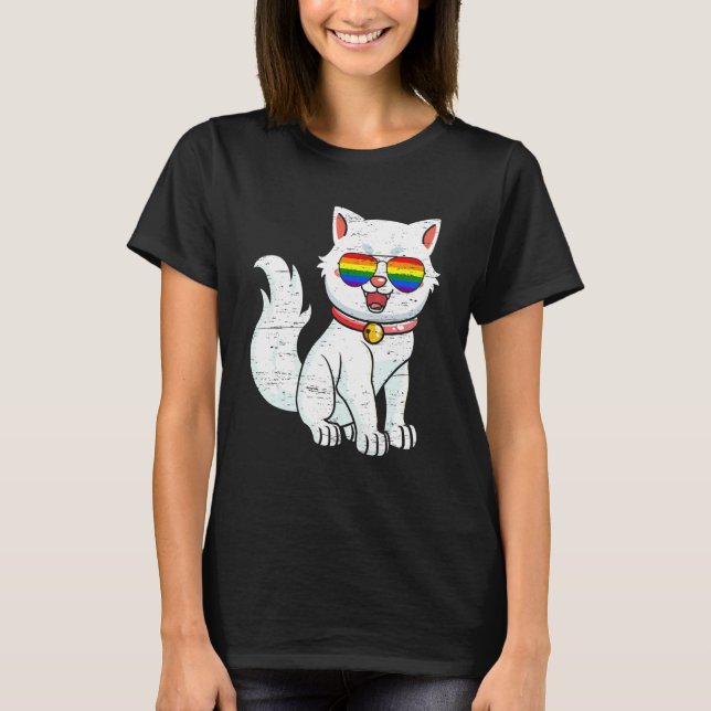 LGBTQIA Cat  Cat Owner Kitten T Shirt (Framsida)