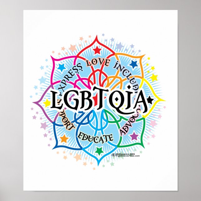LGBTQIA Lotus Poster (Framsidan)