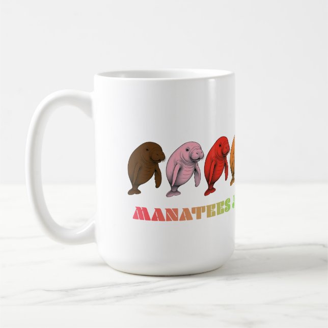 LGBTQIA+ Manatees vill bara ha en kram Kaffemugg (Vänster)