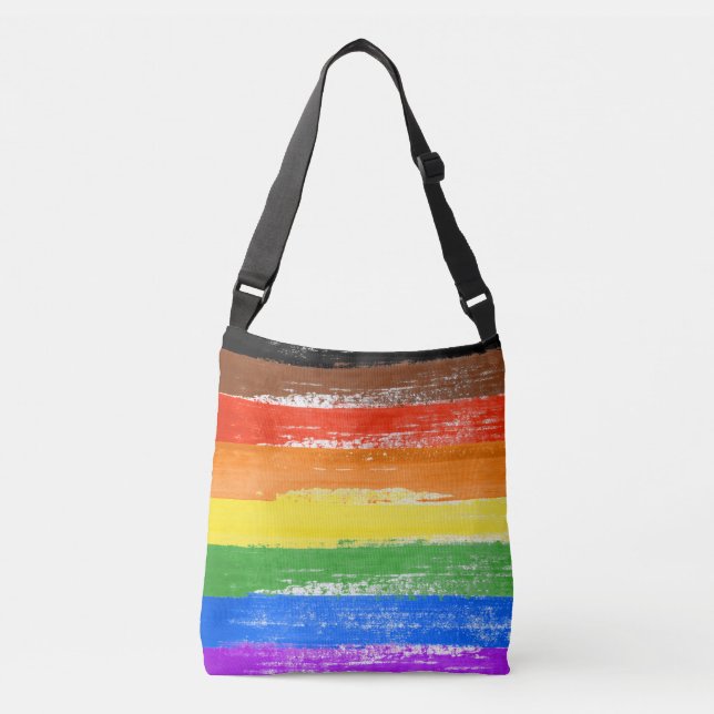 LGBTQIA+ Pride-målning Axelväska (Framsida)